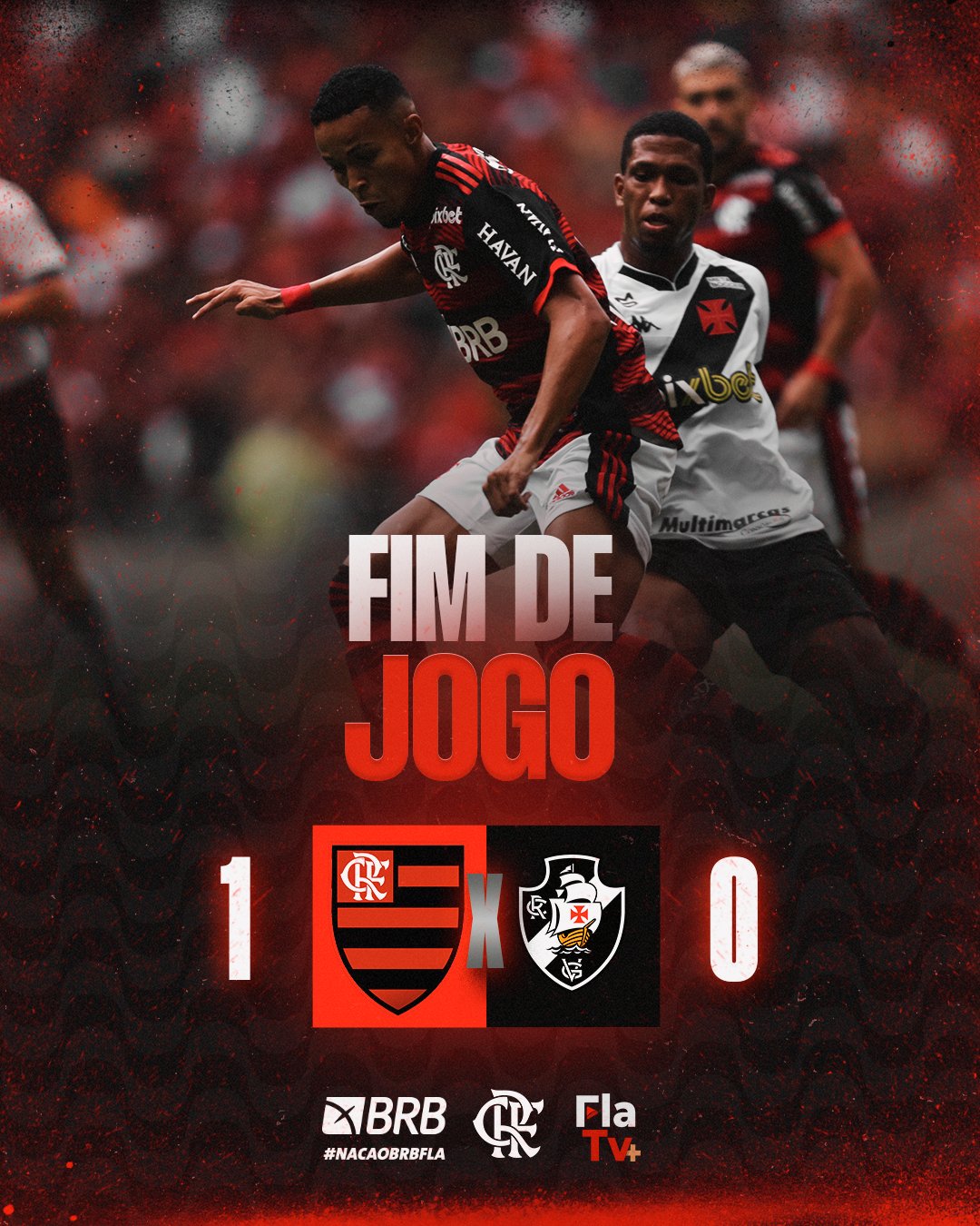 Flamengo on X: FIMMMMMMMMMMMM DE JOGO NO MARACANÃ! O Mais Querido vence o  Vasco por 1 a 0 com gol de Willian Arão e se classifica para a final do  Campeonato Carioca!