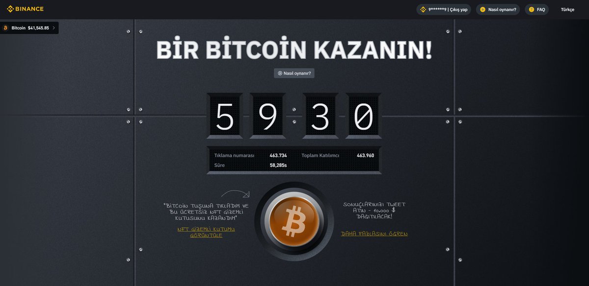 #BitcoinButton  #binance üzdün