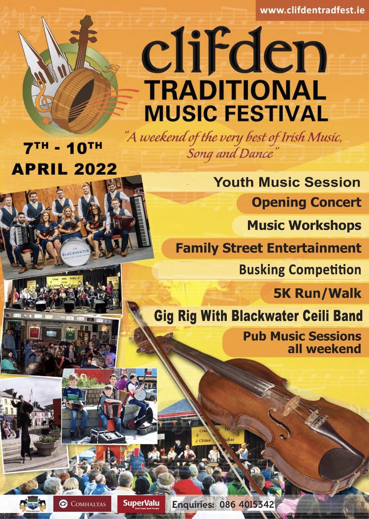 “Looking forward to the clifden Traditional Music Festival on April 7th - 10th” 🎉👍🏖#WildAtlanticWay #failteireland #discoverireland #ecobeach #clifdencamping #clifdencampsite #connemara #WildAtlanticWayConnemara #clifden #tradfest2022 #stpatricksday2022 #music #Campingireland