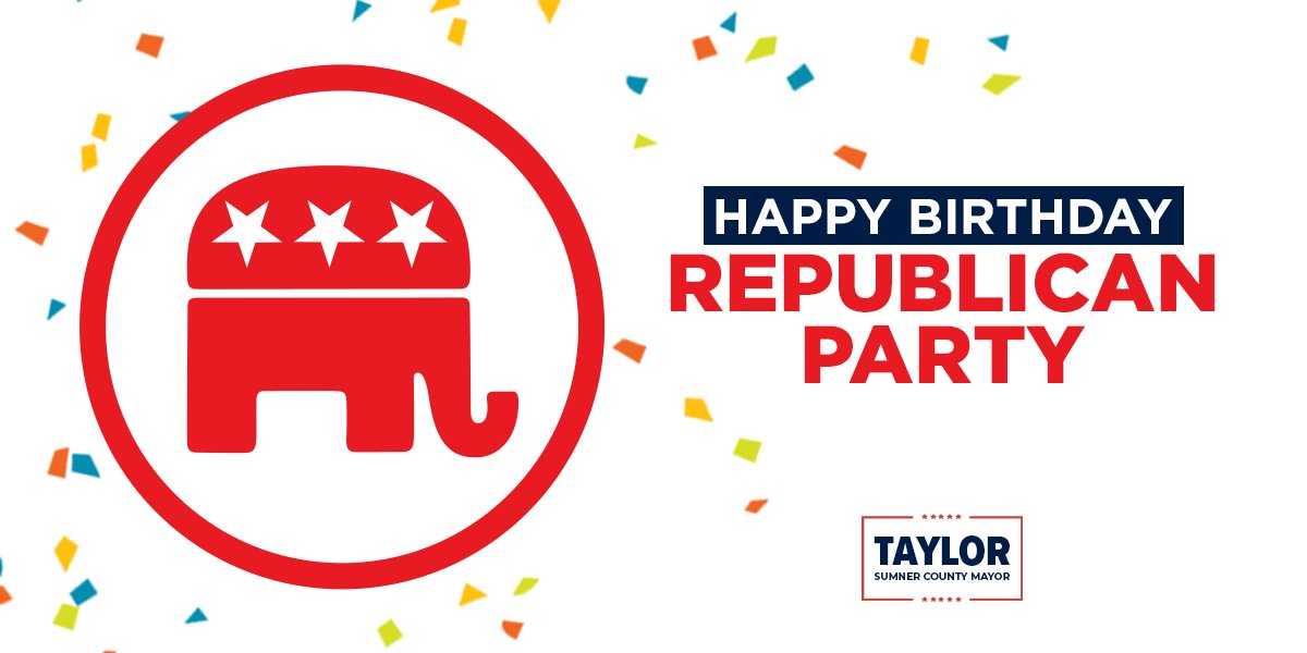 TaylorForSumner's tweet image. On this day in 1854, the Republican Party was founded in Ripon, Wisconsin. 

Today, the GOP is leading efforts to help create more good-paying jobs, protect parents and students in the classroom, support our law enforcement officers, and keep Tennessee strong and free!