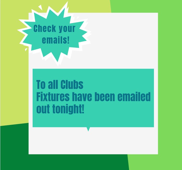 All fixtures have been emailed out. Please bear with us as we’ve had a bit of a nightmare as we’ve had to re jig them all about with the short notice of court one being out of action from Monday 21st- Sunday 27th March. Thank you! 💚