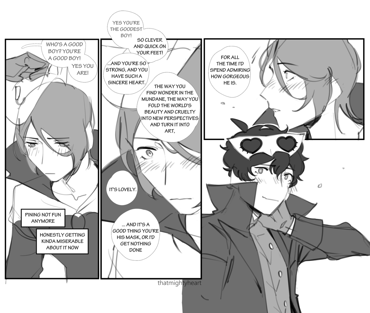 p5/p5r; shukita] the fox of fox's outfit simply adores joker