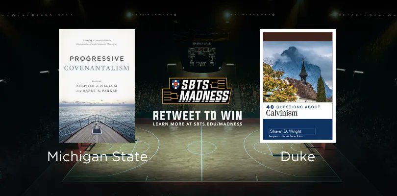SBTSadmissions's tweet photo. The madness continues! This is a great paring! Its Stephen Wellum with @BHAcademic up against Shawn Wright with @KregelAcademic. RT to take home the book that makes it to the next round! 📘 📘 https://t.co/iR2f1ZLKVS