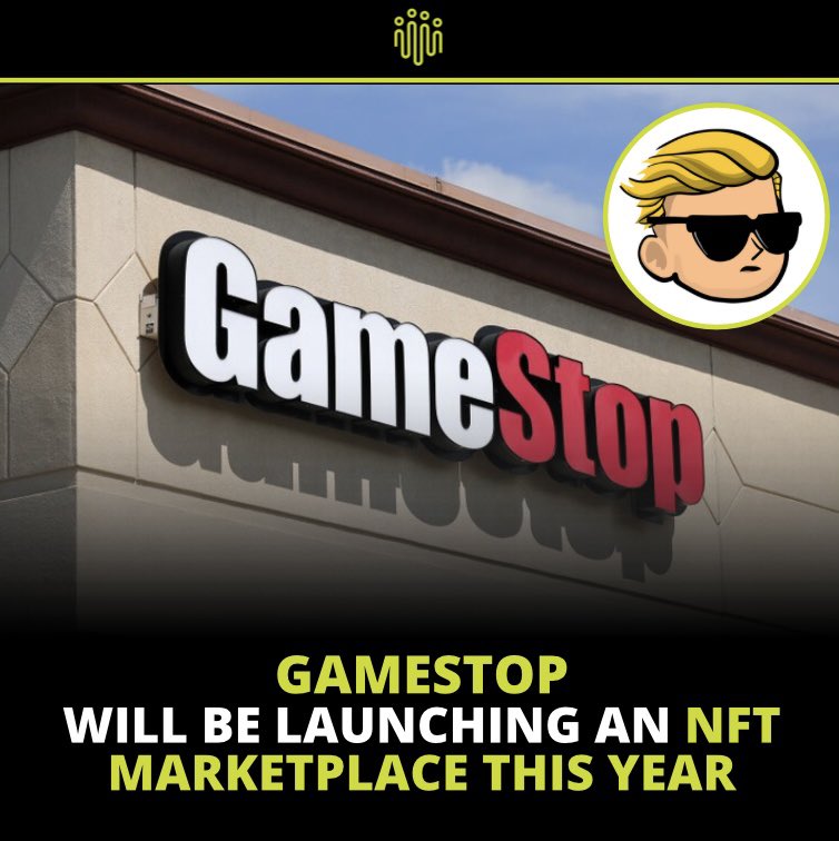 GameStop, which is now less of a video game retailer than it is a meme company, says it’s planning to launch its new NFT marketplace as soon as Q2 2022, which means it could be live as soon as two weeks from writing this. #GameStop #NFT #NFTs #wallstreetbets https://t.co/7UMcHWZBPE