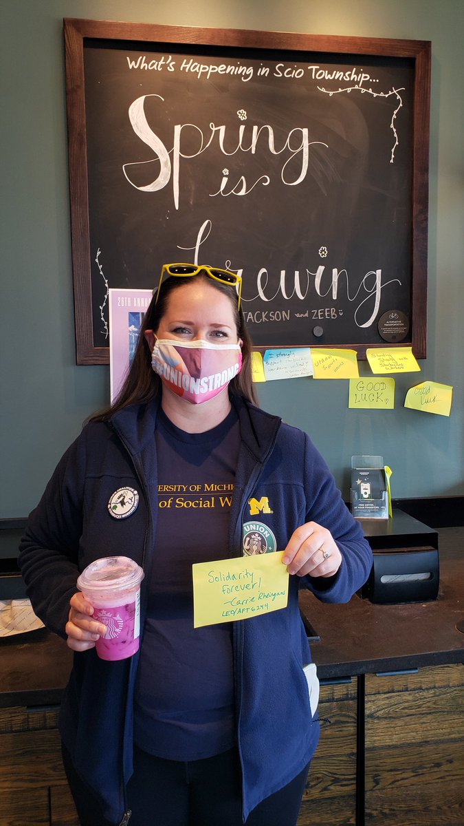 RepRheingans's tweet photo. โ๏ธโ๐ป Sunny #Solidarity Sunday supporting @a2sbwu @SBWorkersUnited in Scio Twp! Was great representing my union @LEOUnionUmich & standing with #UPAMM (another @aftmichigan local), @AFSCME 2733, & @MEAOnline member @JasonMorganMI #1u #UnionStrong #Rheingans4Rep #MiLeg #HD47 https://t.co/axnjsJblSh