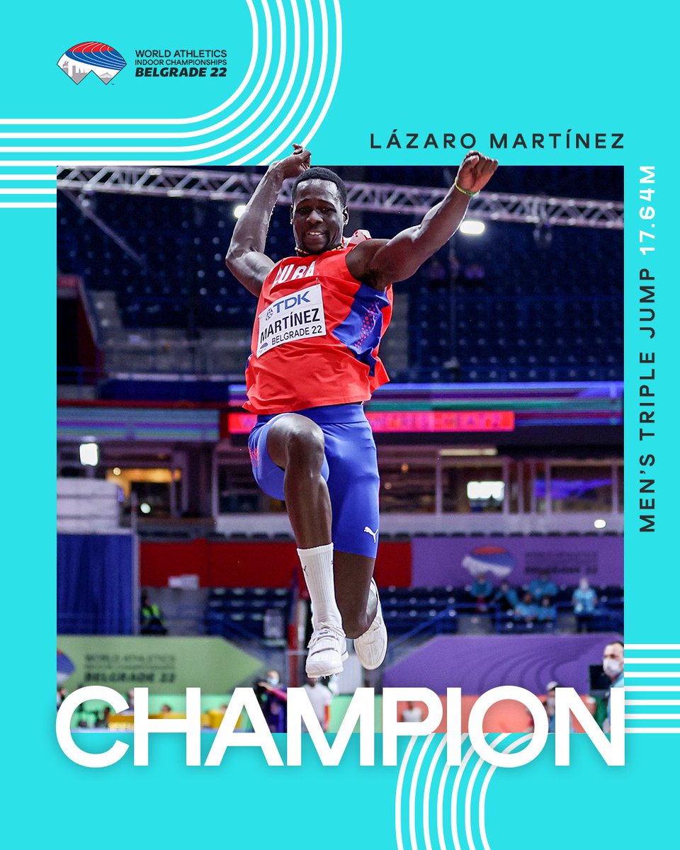 DiazCanelB's tweet photo. Después de una intensa semana de trabajo, me he estado poniendo al día este domingo de lo que sucedió en el Campeonato Mundial de Atletismo bajo techo, de Belgrado. Qué bien estuvo el guantanamero Lázaro Martínez con su título en el triple salto. ¡Felicidades, muchacho! Un abrazo https://t.co/gqOu3LvjOT