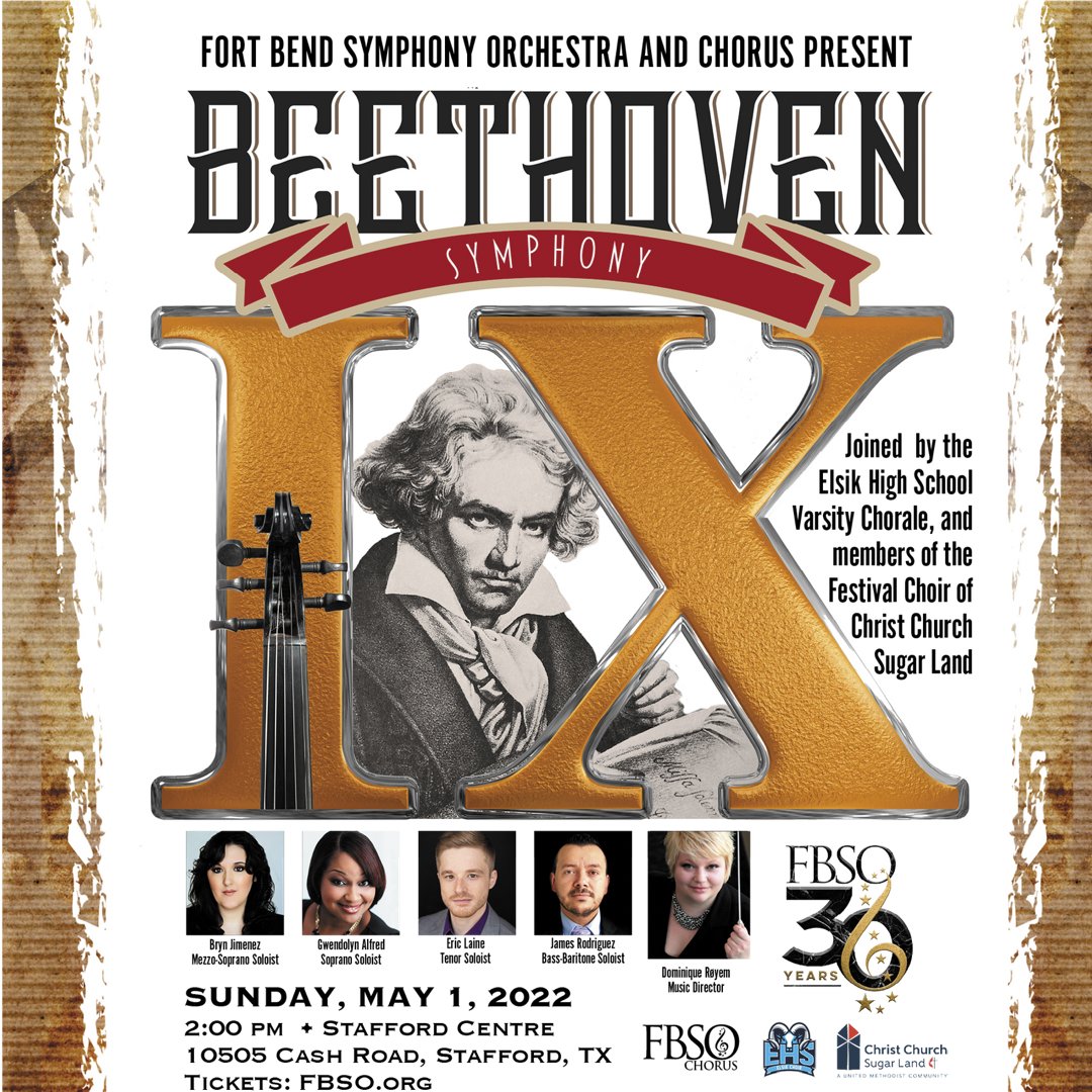 fbso's tweet image. Tickets are now on sale for the 30th anniversary celebration of FBSO featuring Beethoven’s Symphony No. 9! Grab them at FBSO.org - See you at the @StaffordCentre