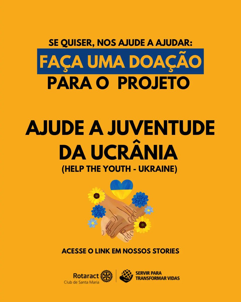 rotaractsma's tweet photo. conflito. Segue link para doação e mais informações: https://t.co/ZMprKk4iwg https://t.co/y99taYM6f3