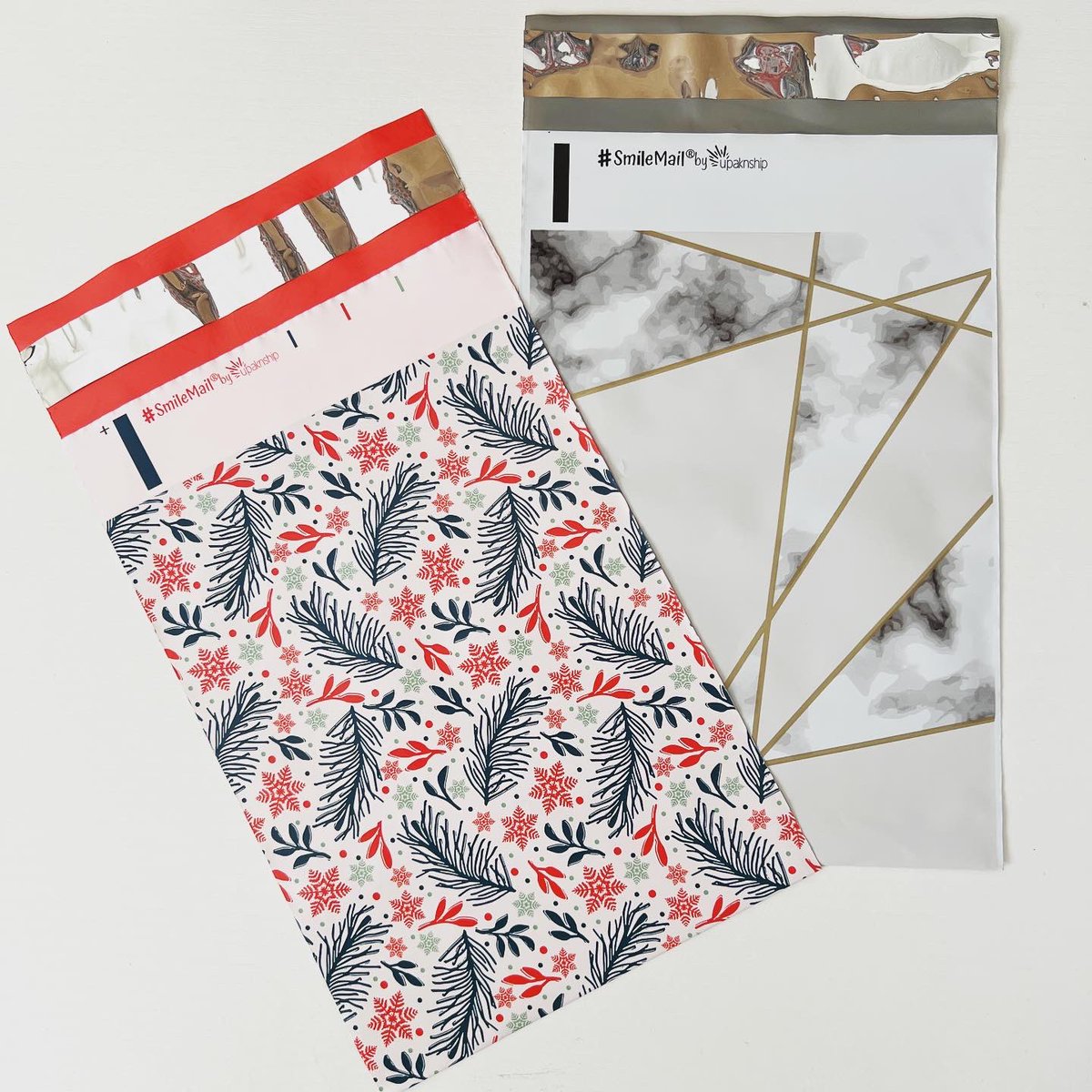 GracieKInd's tweet photo. Post to commemorate using our last bit of holiday polymailers from @upaknship ! They were SO cute that we definitely ordered more than needed. However, because they were so cute, no one has batted an eye at receiving ‘off season’ packaging. On to the marble print! 🥰 https://t.co/HV1hzaAdtp