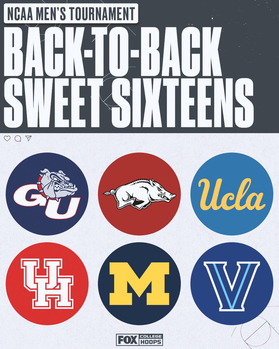 These 6 teams are back in the Sweet Sixteen 😎

Which returner is most surprising?