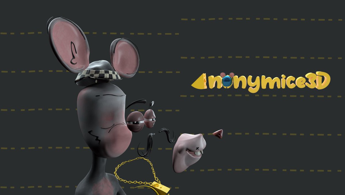 Anonymice3d's tweet photo. Started this a while back and had a lot of obsticles among the way but art is almost ready. I wanna thank @AnonymiceNFT for giving me a lot of alpha and teaching me about on chain #NFTs.I realised being part of a strong community is the best reward an nft can give you. Info soon. https://t.co/6mEFdpjzJl