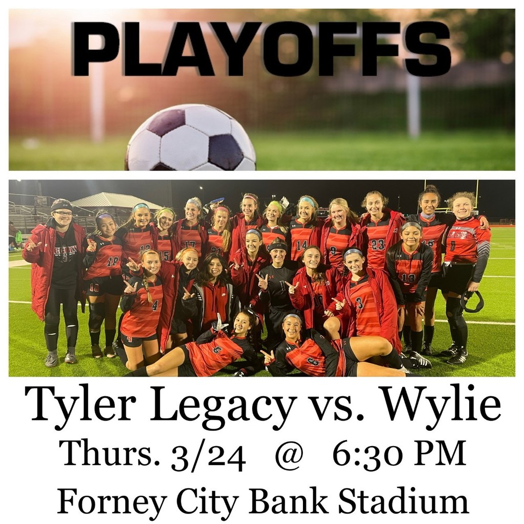 TLRedRaiders's tweet photo. Come out and support the Lady Raider soccer team in the 1st round of playoffs versus Wylie this Thursday night in Forney! #TLSOCCER
Online tickets: https://t.co/qxrMiXobjm
*All tickets must be purchased online. https://t.co/m7BR4NO89C