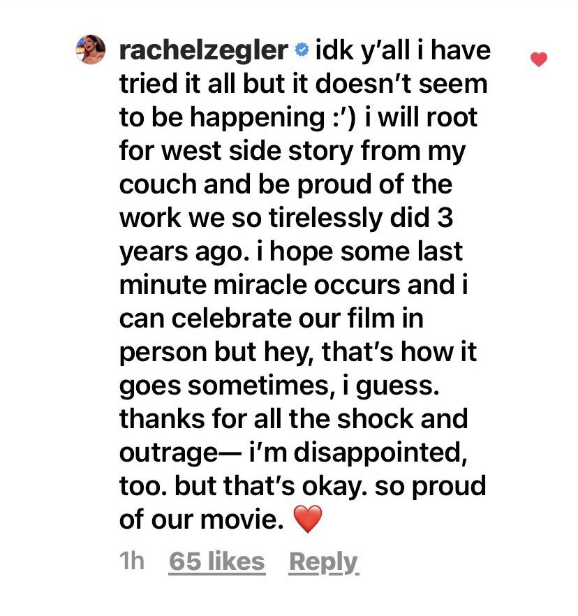 DiscussingFilm's tweet photo. Rachel Zegler has revealed that she has not been invited to the #Oscars, despite being the lead in ‘West Side Story’, which has been nominated for 7 #Oscars https://t.co/p4y4xwZ7UW
