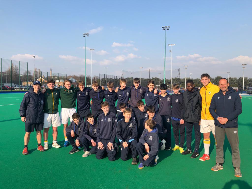 Great to see <a href="/ReedsAlumni/">Old Reedonians</a> &amp; current <a href="/uonmhc/">UoN Men's Hockey</a> 1st teamers Conor, Isaac &amp; Oscar passing on their experience to <a href="/ReedsHockey/">Reed's School Hockey</a> <a href="/ReedsSchool/">Reed's School Cobham</a> U14’s in Nottingham today ahead of tomorrow’s <a href="/EnglandHockey/">England Hockey</a> Tier 2 finals #teamreeds #communityforlife #Goodluck