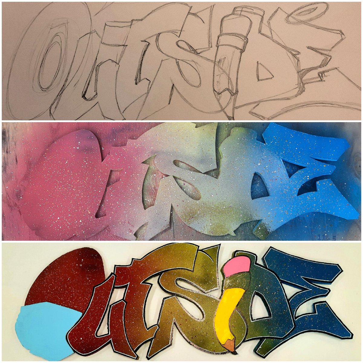 MrG_ALC's tweet photo. @brezzybee Hey @brezzybee. I ❤ your @ name. It is a process but the materials are foamboards, exacto knife, spray paint, crazy glue, double sided tape and markers. https://t.co/FHuwGZQcvD