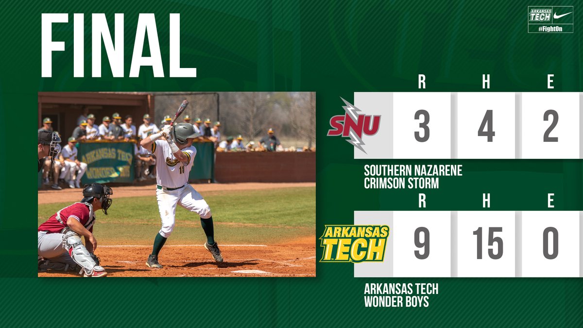 FINAL | The Wonder Boys brought out the 🧹 today and secured the series sweep over Southern Nazarene!

#FightOn