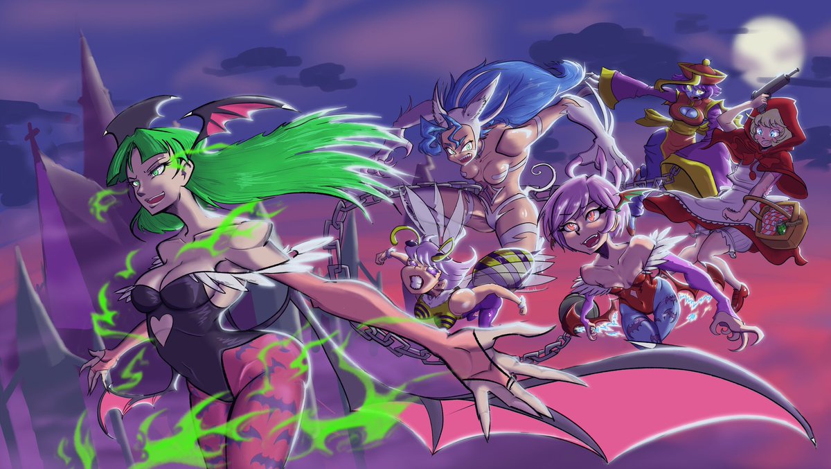 avalon_avenger's tweet photo. <Darkstalkers Are Not Dead!> - In honour of the Badass female characters that define Darkstalkers in anticipation for the Capcom Fighting Collection!
#Capcom #Darkstalkers https://t.co/kOQBFDIKPq
