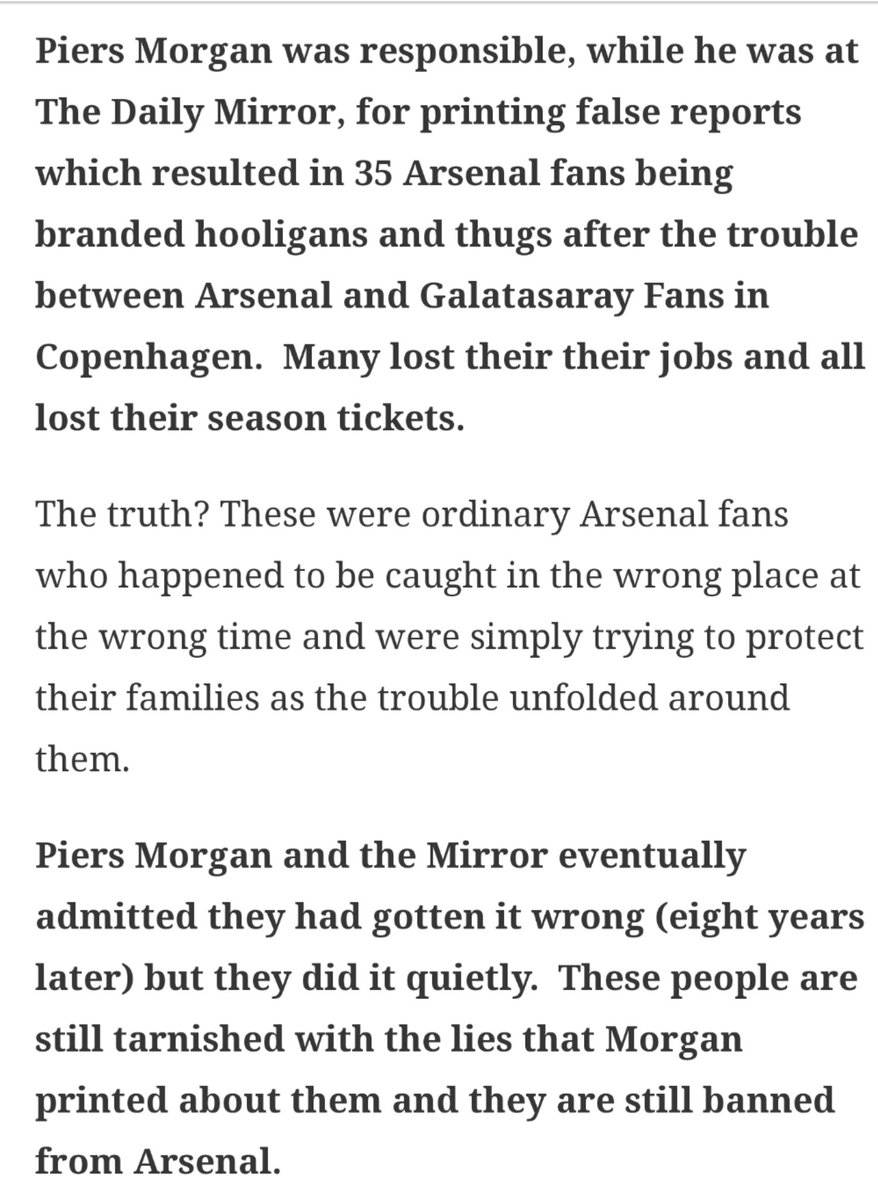 GoonerJohnAFC's tweet photo. Just a quick reminder that @piersmorgan is not Arsenal and will never be Arsenal. What he is though, is a grass. Never forget that. https://t.co/NQnA3HZOMr