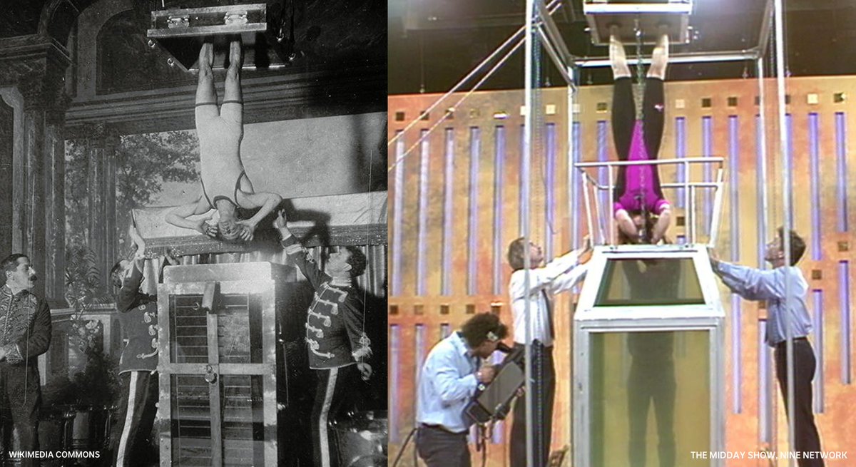 In the early 90s <a href="/HelenCoghlan/">Helen Coghlan</a> became the first woman in the world to perform Houdini's water torture cell trick. Get to know her tonight on a magical #AustralianStory ab.co/3toJNt4