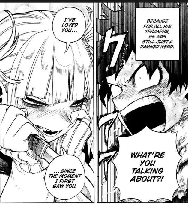 Still thinking on the right top text 👀👀 sounds Kacchan saying that 🙈 