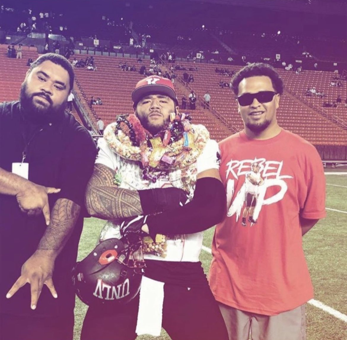 After a great FaceTime call with coach <a href="/Coach_MikeBruno/">Michael Bruno</a> I am blessed to have received a football scholarship from <a href="/unlvfootball/">UNLV Football</a> ‼️Very Very Grateful <a href="/Solmatix7/">Rebel Squad Original Inc🪓</a> <a href="/RecruitKahuku/">Recruit Kahuku</a> <a href="/RedRaiderSoul/">Red Raider Soul</a>
 #LLMF #LAIEBOYZ #PapasBoys