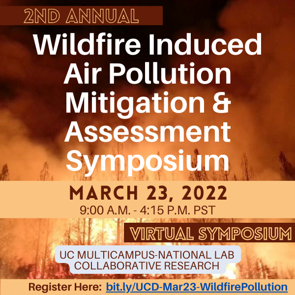 UCDClimateAdapt's tweet photo. This virtual event is free and open to the public! Hear from a multidisciplinary team of accomplished researchers covering topics in #WildfireModeling, #AQModeling, #HealthEffects, and #Mitigation
Check out the event website for more information: https://t.co/RoSPWebS8g https://t.co/vUgb7eJWFJ