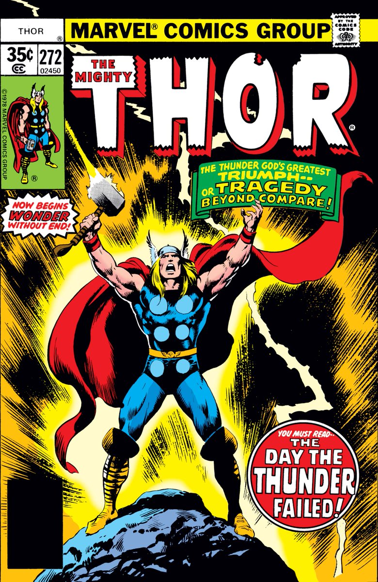 RT @YearOneComics: Thor #272-274 cover dated June-August 1978. https://t.co/OobuM58lFL