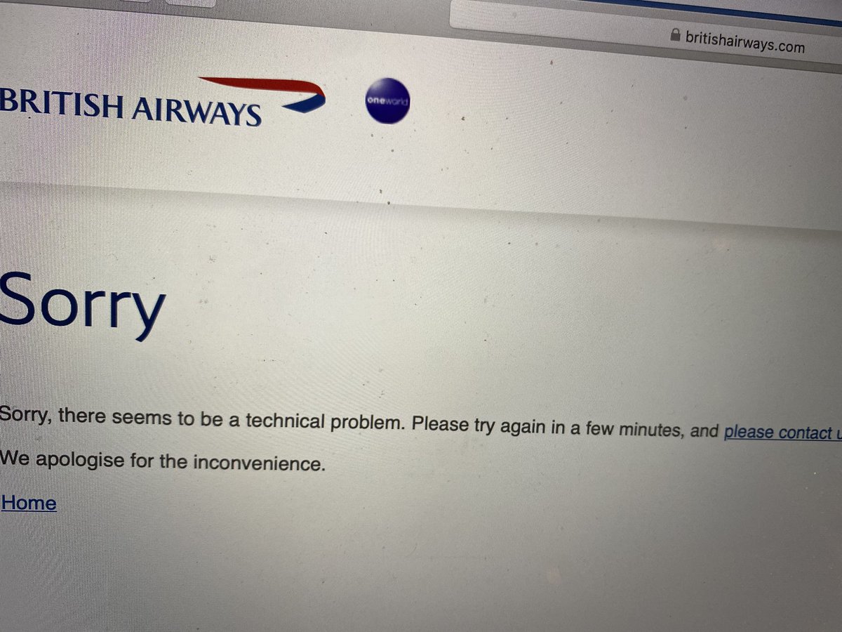 DanMirvish's tweet image. Has anyone else noticed @British_Airways website is down? Maybe they finally just gave up. Hundreds of US travelers stranded in #London today; hang ups on phone calls; ghosting DMs. If it’s a #RussianHack, at least say so.