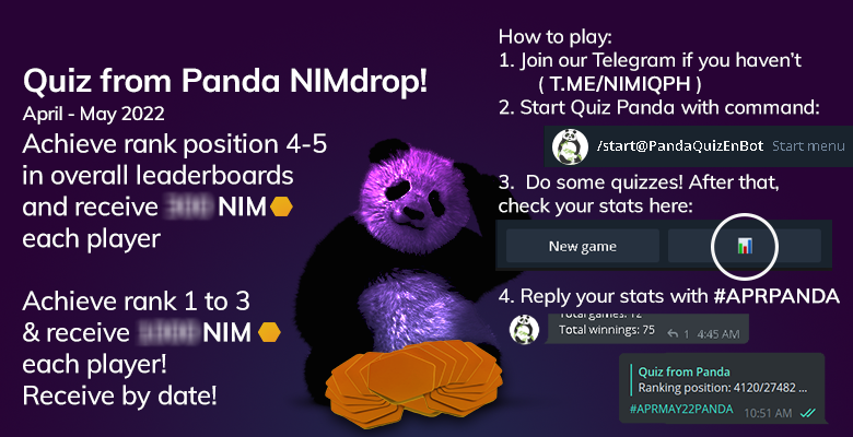 NimiqPH's tweet photo. 🚀 Now the event is on, know how to get on top of Quiz Panda and earn $NIM ⬣ 🐼💡
👉 Follow the event instructions to qualify 😉

👉 Join our event here: https://t.co/uWqEAZwA5A🏄

@coinkit_ mon 1 50 $NIM https://t.co/MjCkaVUclr