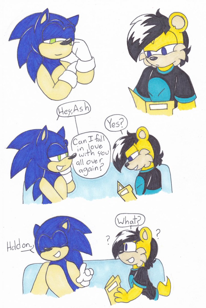 MomosVee's tweet photo. These two are my comfort and I love them.

Sonic may be corny but he entertains in the best ways for his lemon.

#sonash #ashmongoose #SonicTheHedgehog https://t.co/gNsa1sqDYy