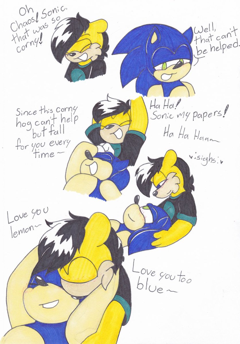 MomosVee's tweet photo. These two are my comfort and I love them.

Sonic may be corny but he entertains in the best ways for his lemon.

#sonash #ashmongoose #SonicTheHedgehog https://t.co/gNsa1sqDYy