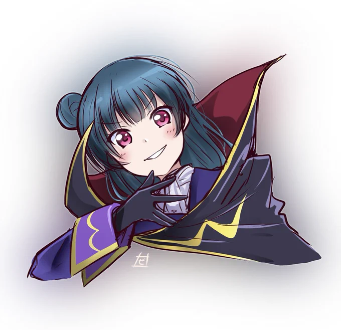 ギアスコラボで嬉々としてゼロのコスプレしそうなヨハネちゃん落書き
#lovelive #スクフェス 
