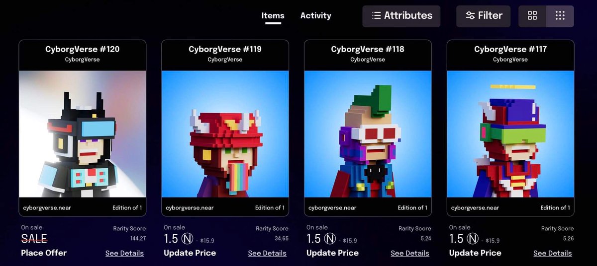 Cyborgverse's tweet photo. CyborgVerse New Drop On https://t.co/I7tXMlCPxg

Road to Legendary 🌠🌘❇ https://t.co/D8q1HzPv6l