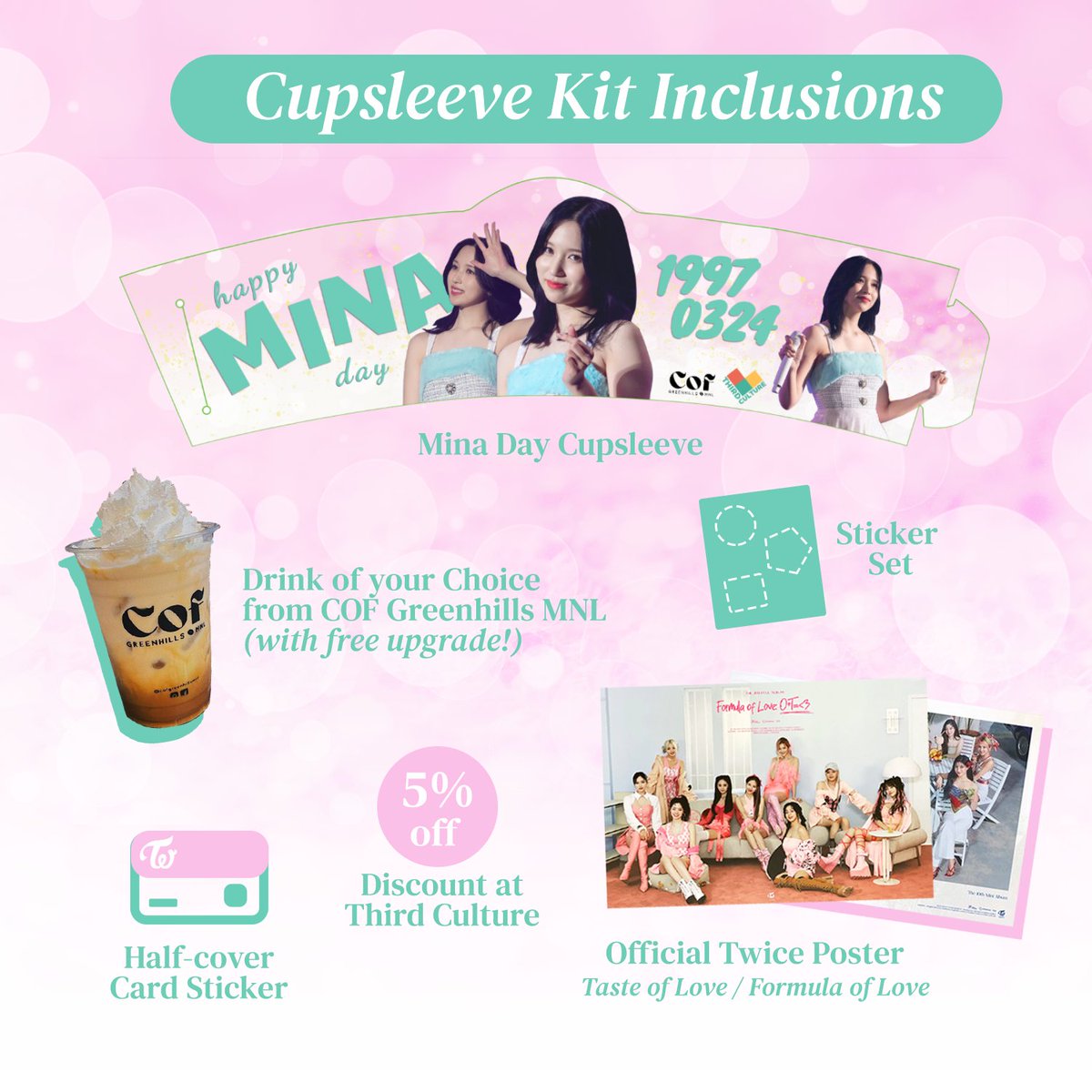 thirdcultureph's tweet image. Celebrate Mina&apos;s Birthday with us! 

🗓 March 26, Saturday
🕛 1:00 - 5:00 PM

Registration form will be uploaded by tonight! 💖 
All updates will be commented on this thread

#cupsleeveph #cseph #twiceph #twice #cupsleeveevent #cupsleeveeventph #minaday #minacupsleeveevent