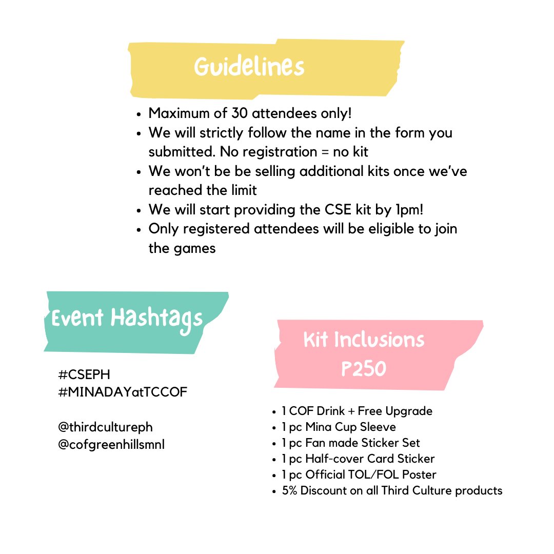 thirdcultureph's tweet image. Celebrate Mina&apos;s Birthday with us! 

🗓 March 26, Saturday
🕛 1:00 - 5:00 PM

Registration form will be uploaded by tonight! 💖 
All updates will be commented on this thread

#cupsleeveph #cseph #twiceph #twice #cupsleeveevent #cupsleeveeventph #minaday #minacupsleeveevent