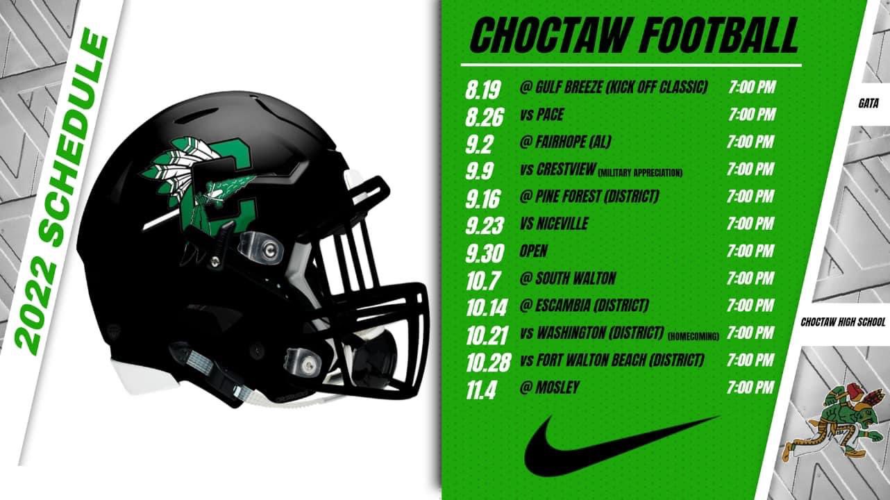 Choctaw Football on Twitter "👀 2022 Schedule!!! weready https//t.co