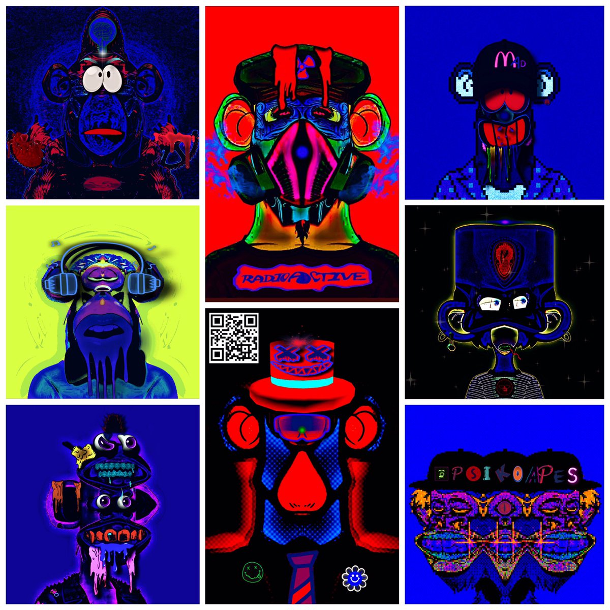 The complete collection is Available Now !!!!, don't miss this unique opportunity, get your PA's now ! 

🟢 Remember only Buy in Verified Profile 👇🏻

Rarible.com/psikoapes

#NFTs #nftcollector #NFTCommmunity #NFT #raribleNFT #NFTProject