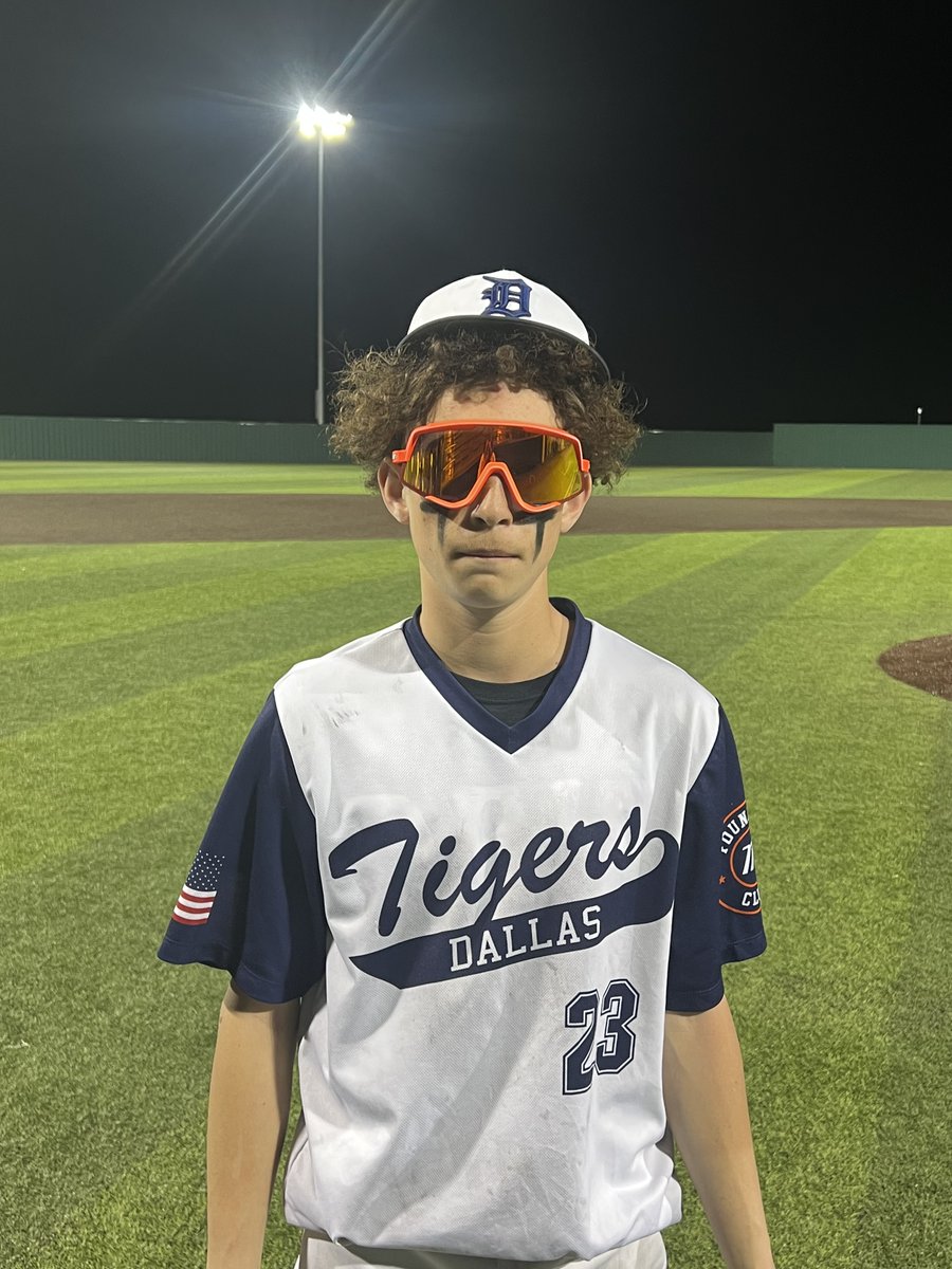 F: <a href="/DTigerBaseball/">Dallas Tigers</a> Miller 10, Dulins Dodgers Prime Godwin 9
PoG: Connor Perkins 1.2 IP, H, 0R / 1-2, 2B, 2 RBI, R, BB