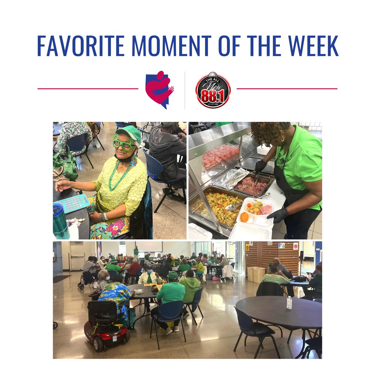eobcapsnv's tweet photo. St. Patrick's Day was full of fun festivities and not to mention some delicious corned beef and cabbage for lunch! #LuckySeniors ☘️ https://t.co/g2nMmDbNPZ