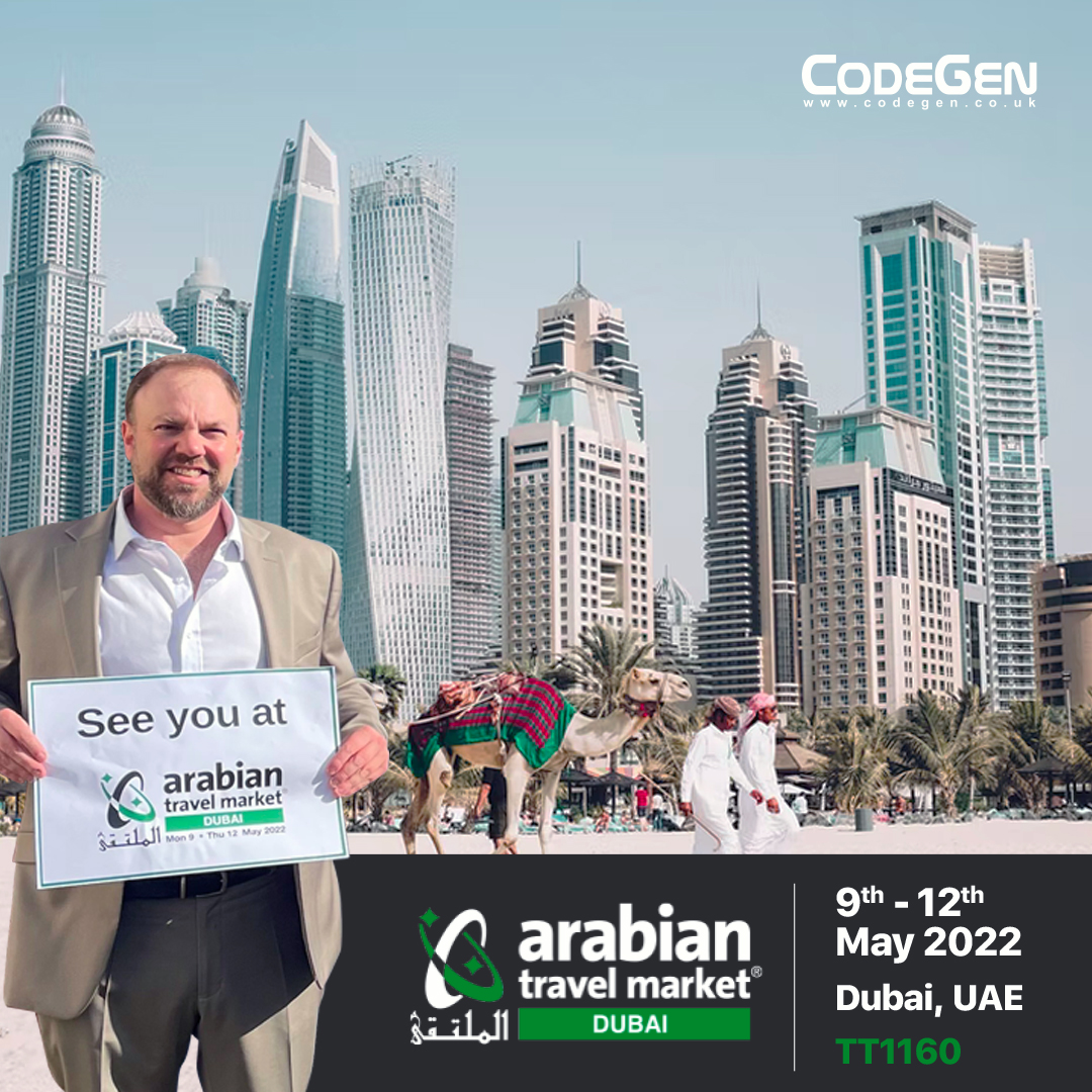 codegen_int's tweet photo. #CodeGen will be at the @ArabianTravelMarket ATM 2022 - exhibition stand TT1160.
Meet our #travel technology specialists and learn how our flagship travel #technology product suite can digitally transform your full travel #business. https://t.co/L5tNGIPcCA