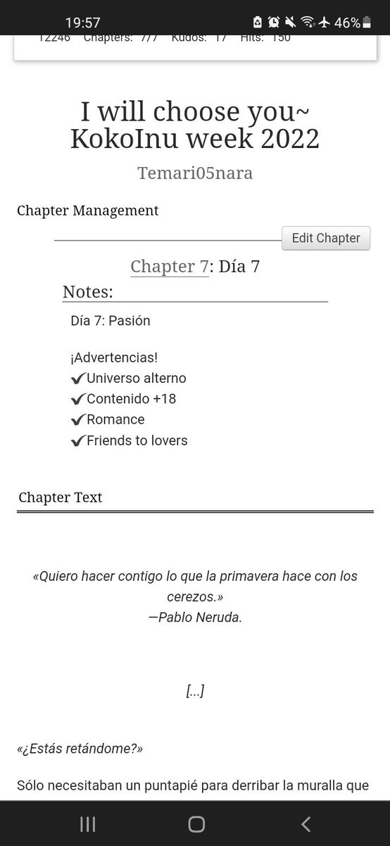 NatAckermanNara's tweet photo. #kokoinuweek @KokoInuWeek aquí les dejo el último día de la week KokoInu!! Espero que les guste ❤️
Día 7: Pasión
¡Advertencias!
✔️Universo alterno
✔️Contenido +18
✔️Romance
✔️Friends to lovers
https://t.co/KRN3vLYUip https://t.co/Yrtgrz9BZ9
