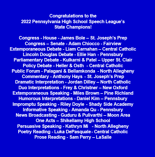 PHSSLResults's tweet photo. Congratulations to all!!! See you in person next year... Hopefully... https://t.co/Kuex11Bdr0