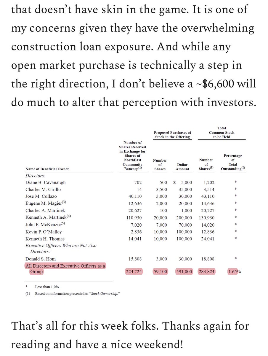 OurBank3's tweet image. Yo @Shadow_Value !
Help us out please. Gander the 2006 Reg Stmt and compare to your list and 2007 Proxy. Did Cavanaugh sell half her measly holdings and Thomas 75% after the “hot” 2006 IPO?
#SelfDealing $NECB