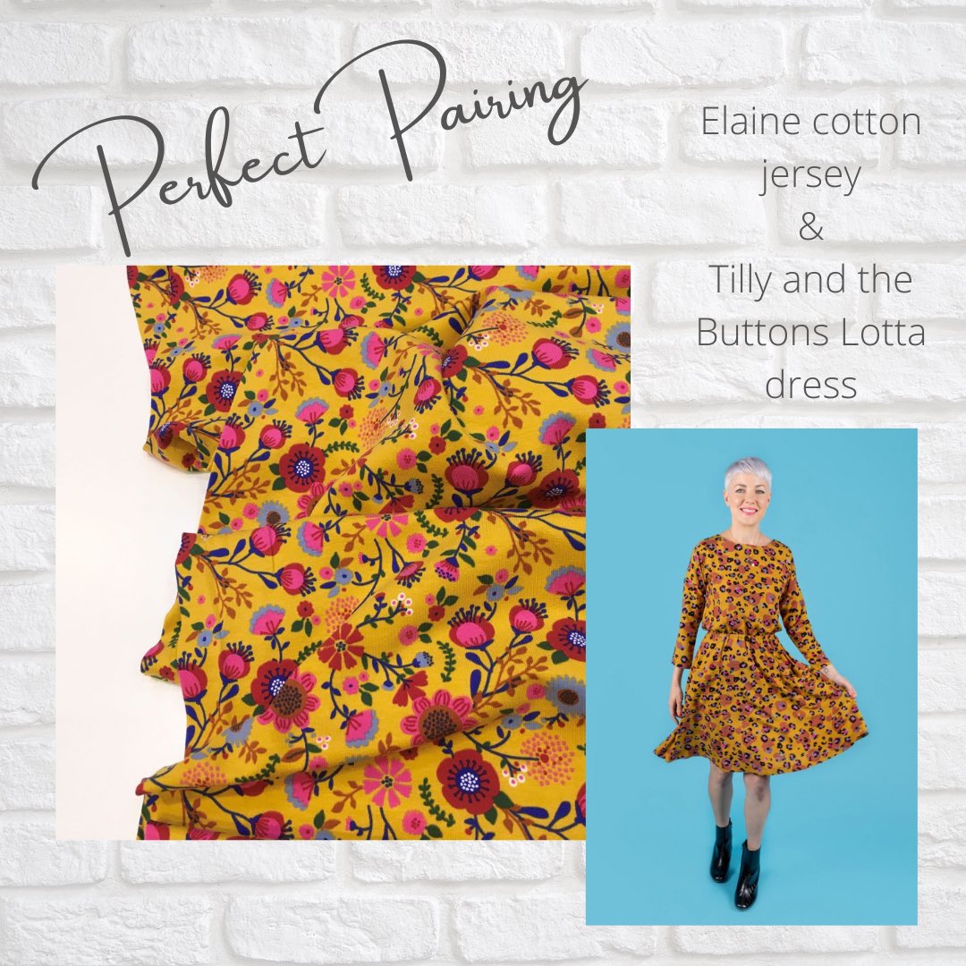 Gather_N_Sew's tweet photo. According to this photo of the Tilly and the Buttons Lotta dress our Elaine cotton jersey fabric is the perfect partner for it! Everything you need for your spring wardrobe
#patternpairing #sewinglotta #tillyandthebuttons #jerseyfabric #knitfabric #cottonjersey #fabric #isew https://t.co/s31HJeUIuO