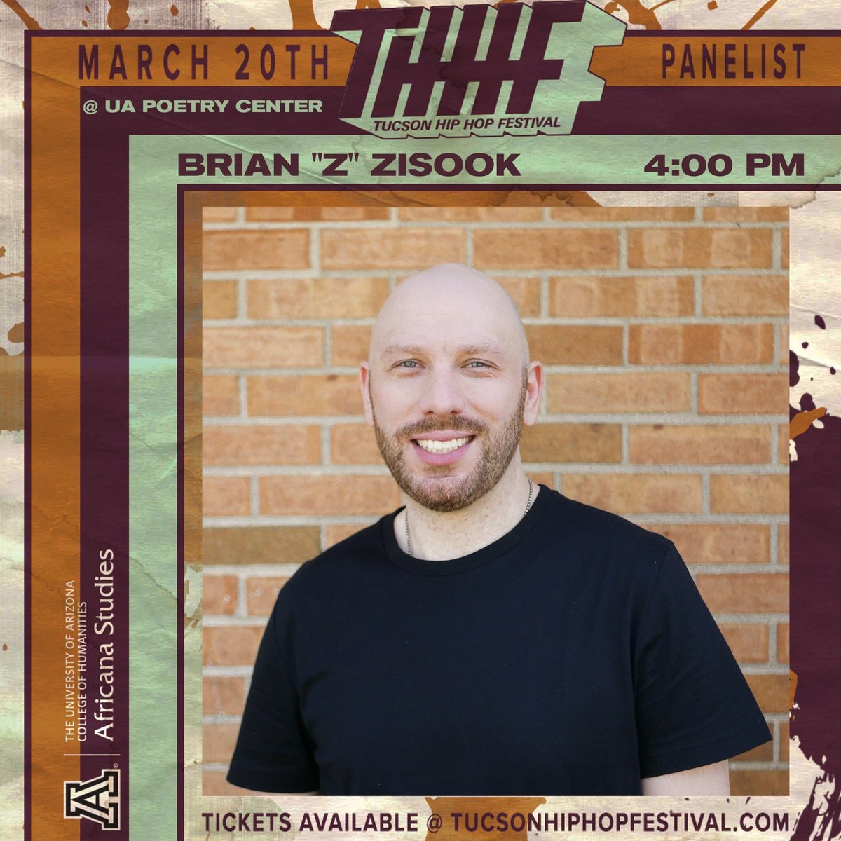 FREE PANELS TODAY STARTING at the @uapoetrycenter ! 🔥 Our panelist Brian “Z” Zisook, Co-Founder, SVP of Operations, <a href="/audiomack/">Audiomack</a> and Editor-in-Chief, @djbooth will be discussing the best approach to music streaming &amp; digital marketing. 💯! #THHF22

💙❤️: <a href="/uahumanities/">UA Humanities</a>