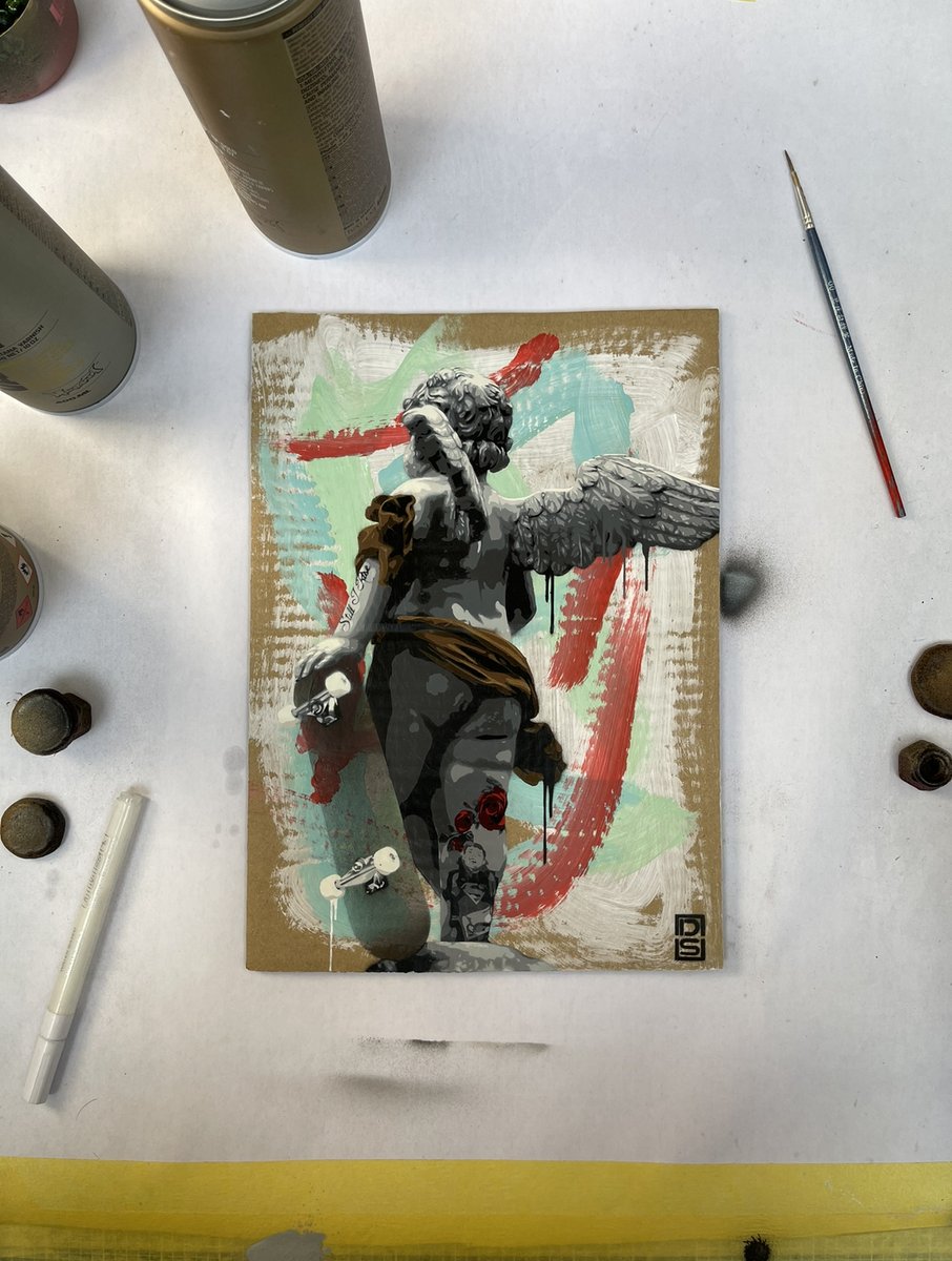 DS__ART's tweet photo. The #BackgroundBob Collaboration is finally live! OMG the art that is now available to buy and in turn support for charity is immense! Heres my piece.

https://t.co/VxCTXK3A1V

#stencilart #art #dsart #urbanart #artist https://t.co/agZalIn8ol