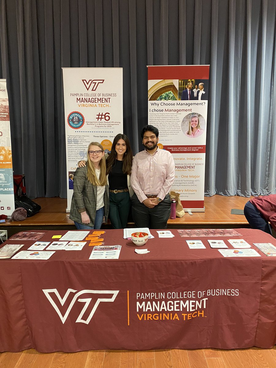 VTManagement's tweet photo. We had another great day hosting high school students and their families during the Spring Open House.
We love showcasing the benefits of our Pamplin program and journey.
Let’s Go #Hokies!
#business #management #PickPamplin #OnePamplin #vt25 #vt26 #vt27 https://t.co/msE2oYY4Kd