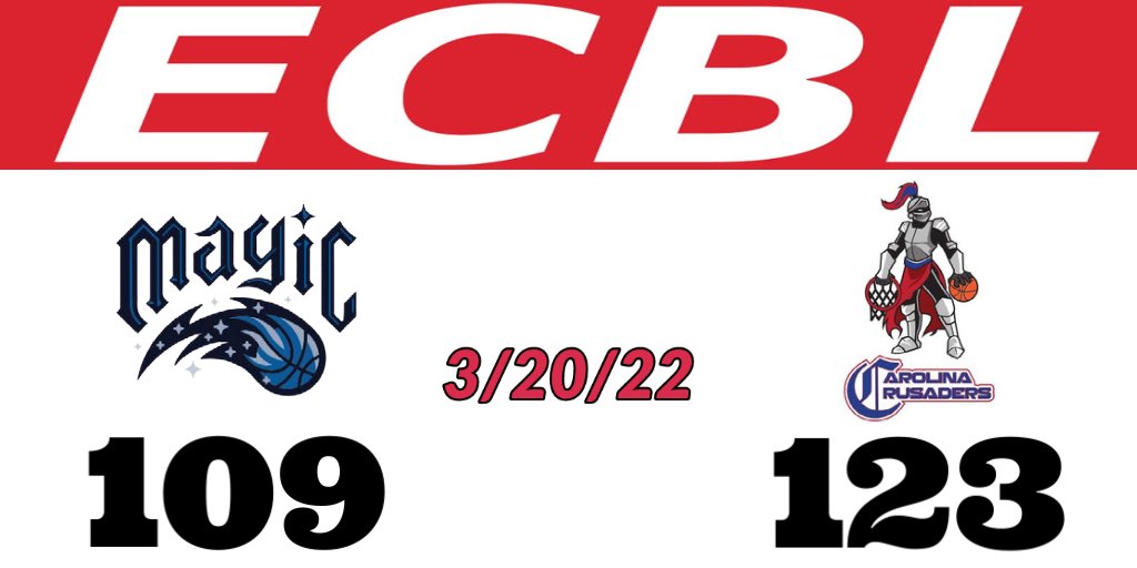 Carolina Crusaders (5-1) bounce back after their first loss to defeat Garden City  #ECBL