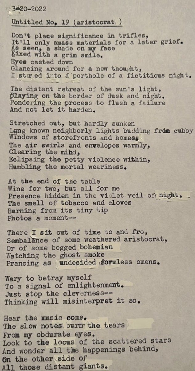 AjayKapadia6's tweet photo. #blockthought #poem #typewriter #poetry #writing https://t.co/stHmxniYVA
