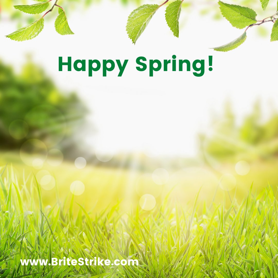 BriteStrike's tweet image. It's officially #Spring! What are you looking forward to doing with warmer weather? 
#spring2022 #springhassprung #getoutside #GetOutThere